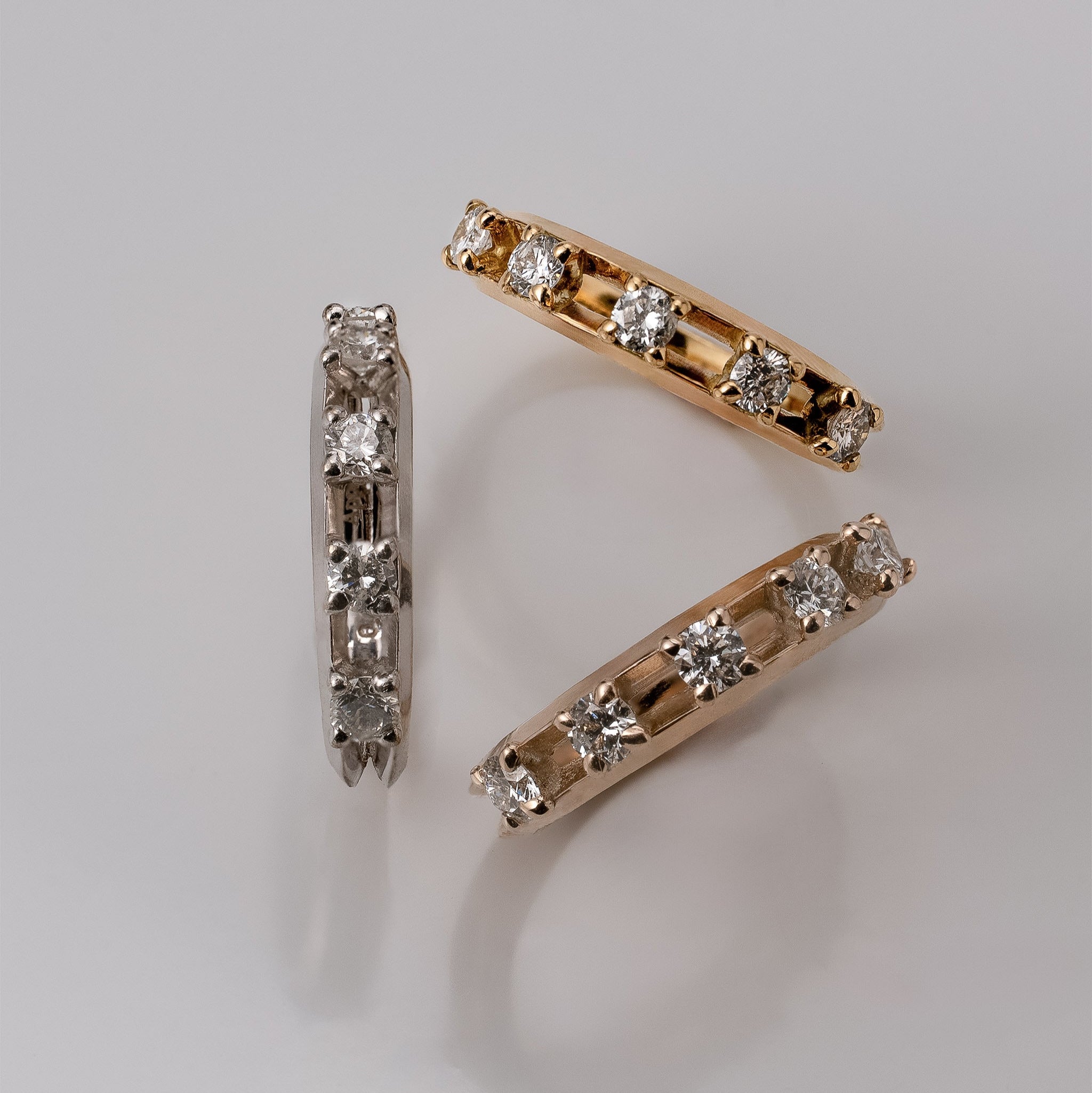 Crack-Half Eternity Ring ‐ YG/WG【LGD】