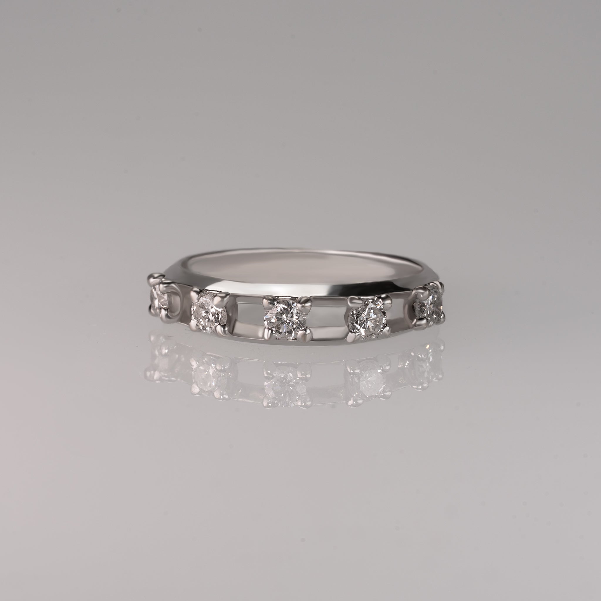 Crack-Half Eternity Ring ‐ YG/WG【LGD】