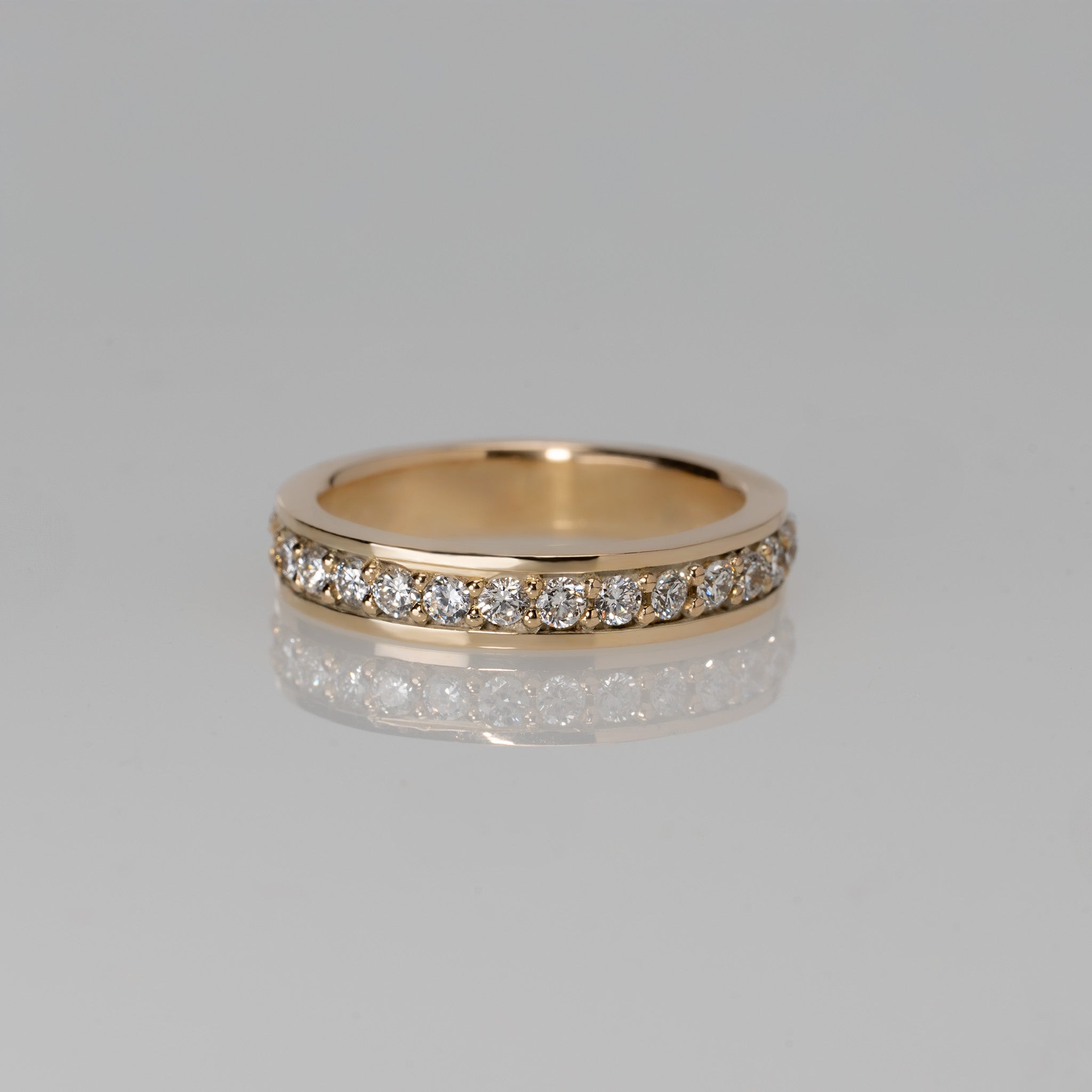 Secure Half Eternity Ring - YG/WG【DIA】