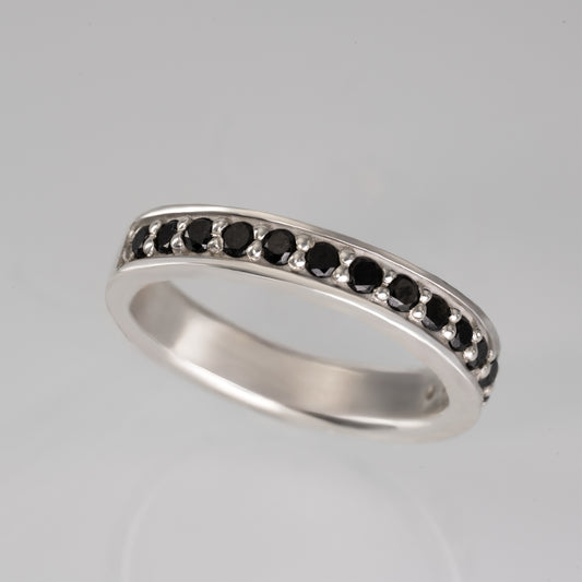 Secure Half Eternity Ring YG/WG【DIA-BK】