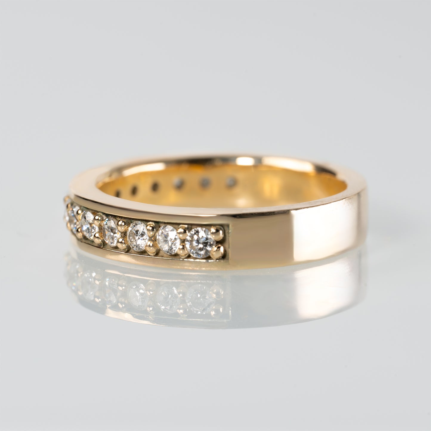 Secure Half Eternity Ring YG/WG【DIA-BK】