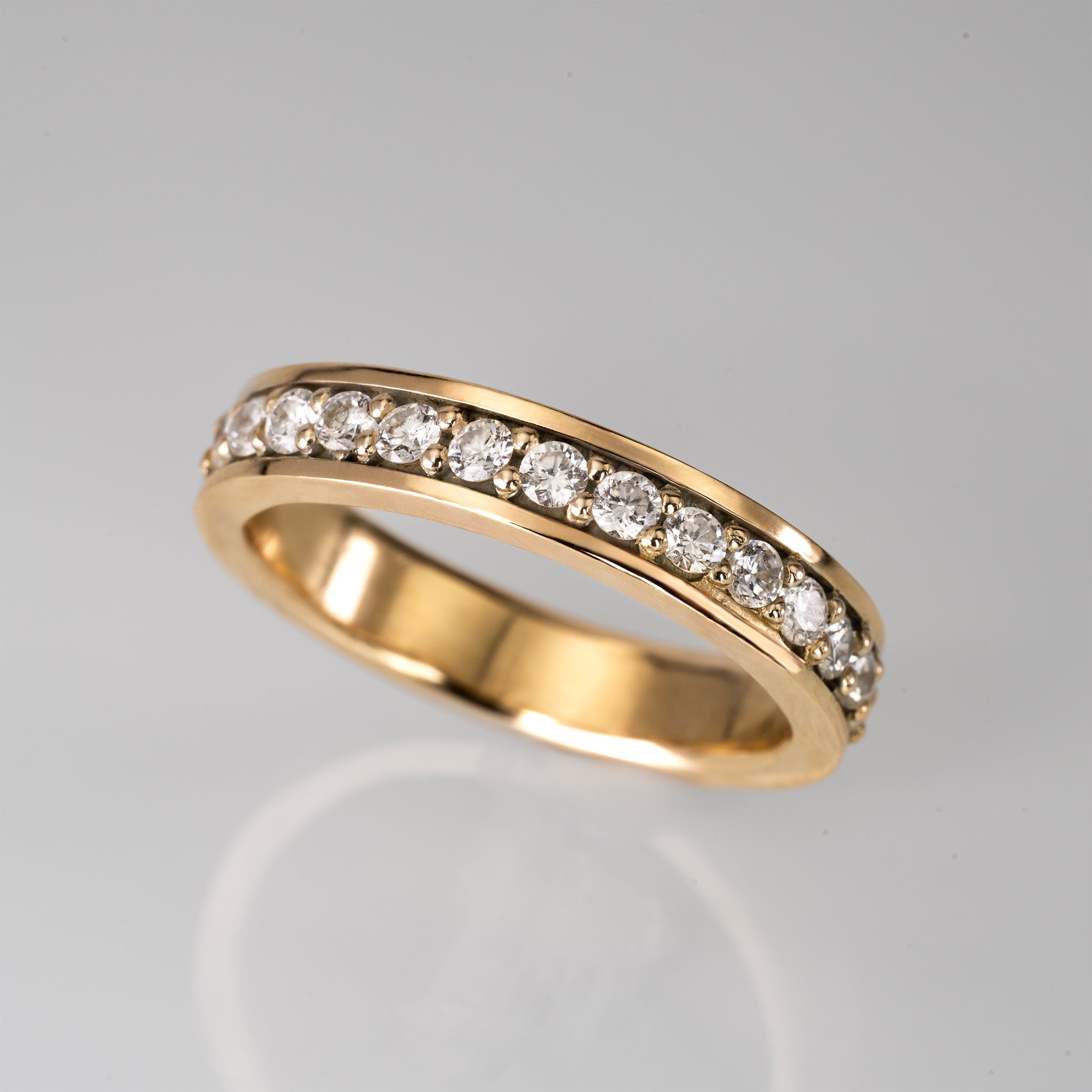 Secure Half Eternity Ring - YG/WG【LGD】