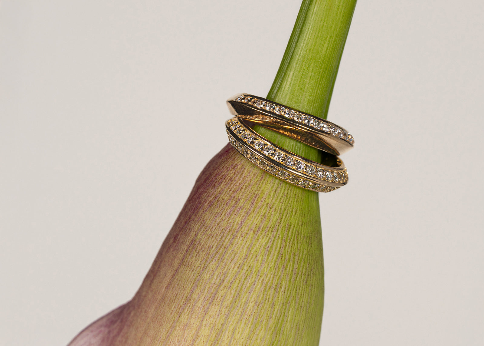 Prism-Single Ray Ring - YG/WG【DIA】