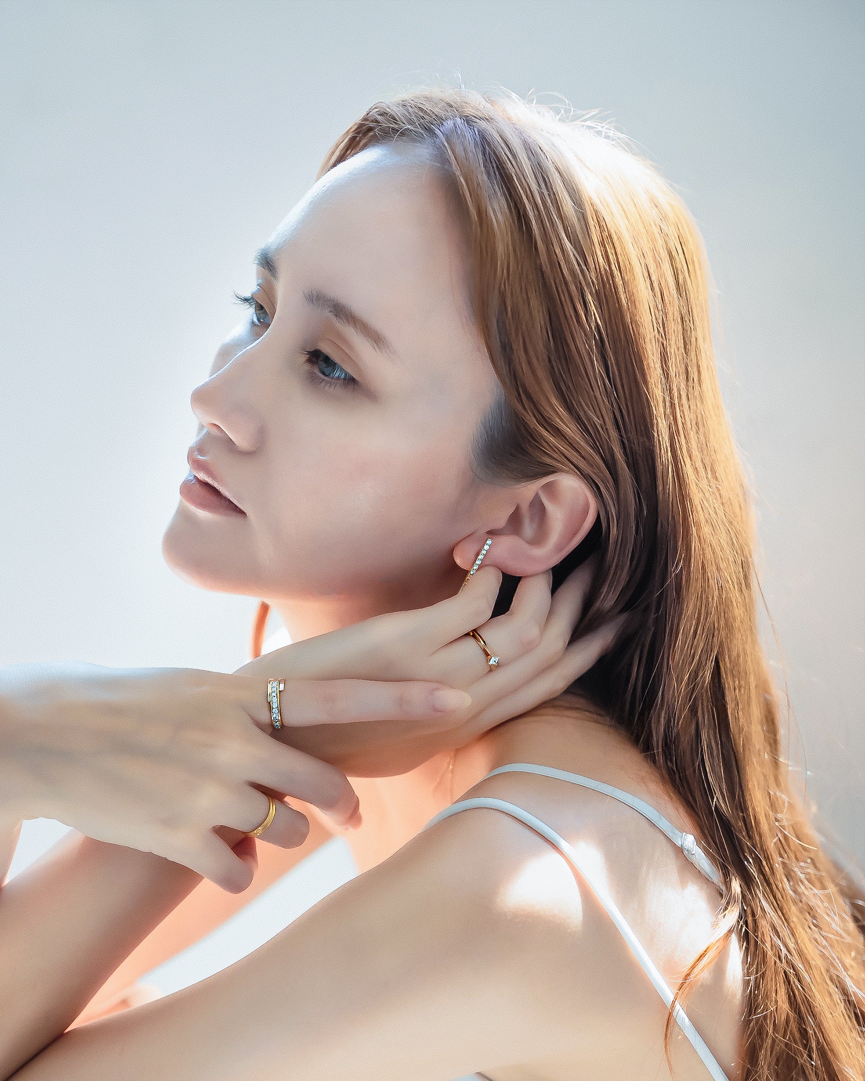 Prism-Solitaire Ring - YG/WG【DIA】