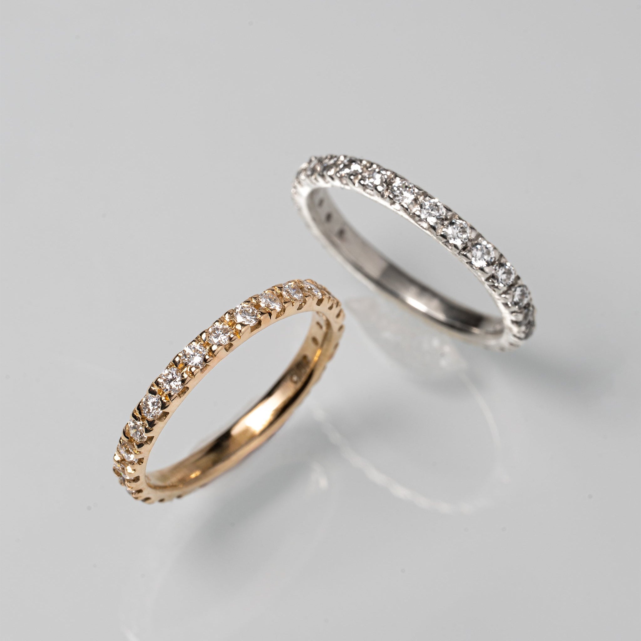 Glide_Full Eternity Pinky Ring_Grace1.5_YG/WG【DIA】