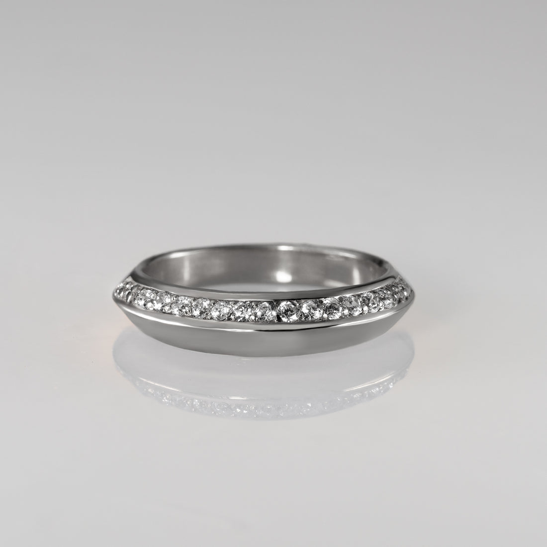 Prism-Single Ray Ring - YG/WG【DIA】　