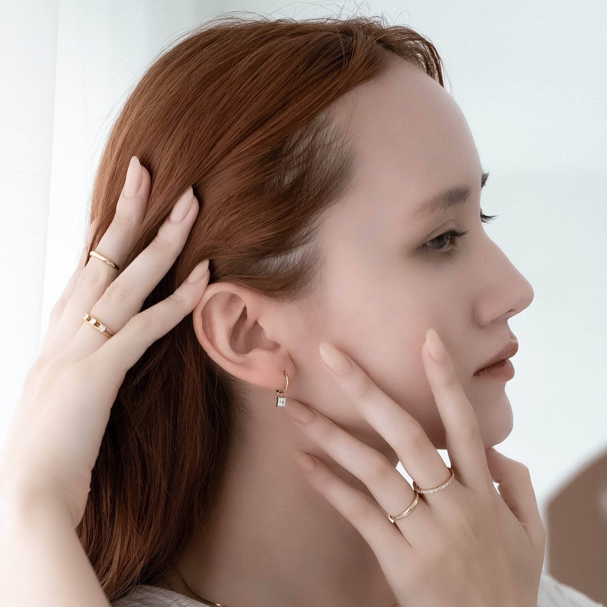 Crack-Half Eternity Ring ‐ YG/WG【LGD】