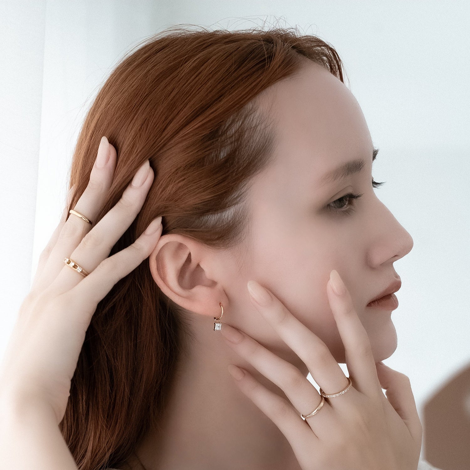 Crack-Half Eternity Ring ‐ YG/WG【DIA】