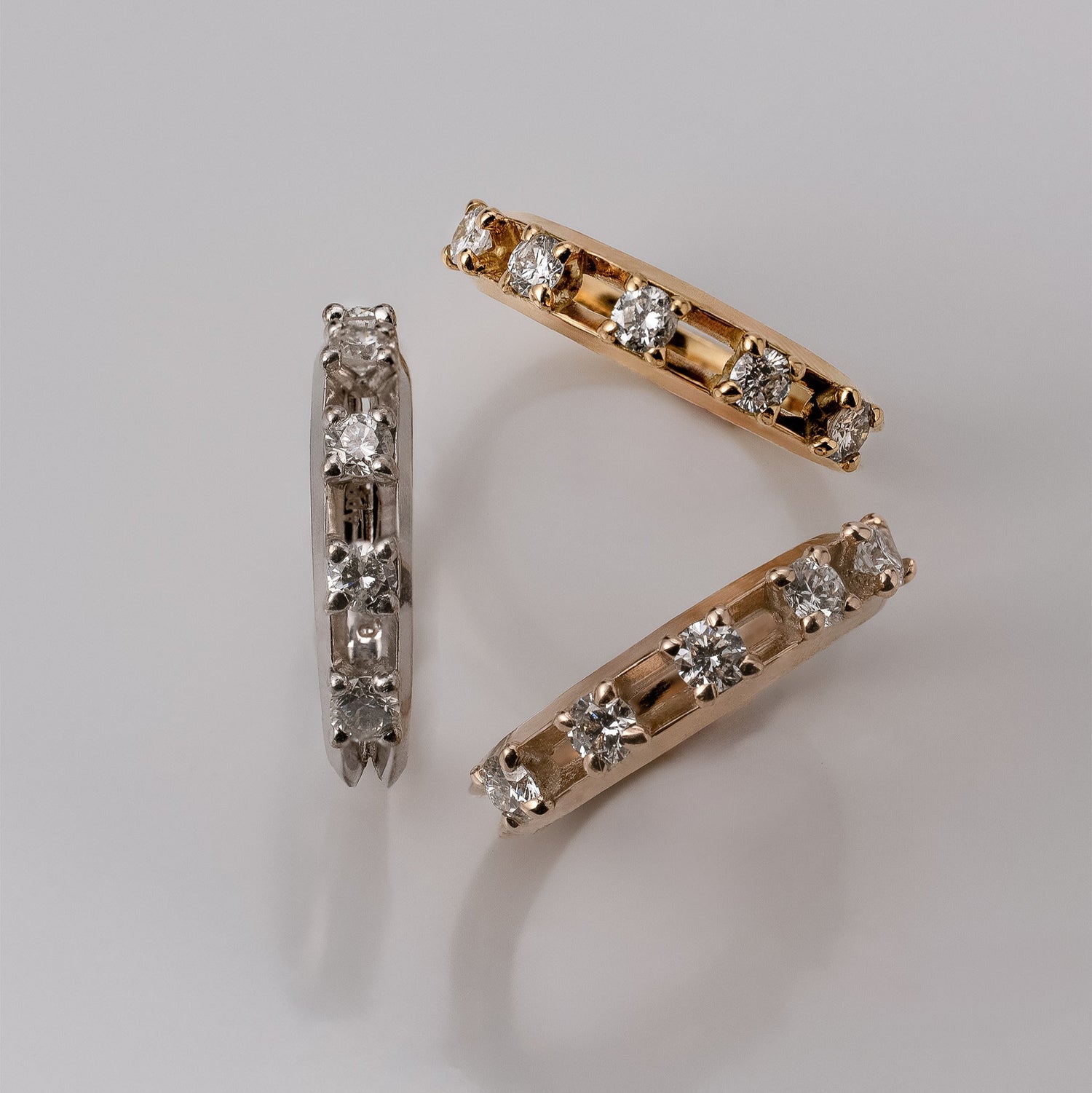 Crack-Half Eternity Ring ‐ YG/WG【LGD】