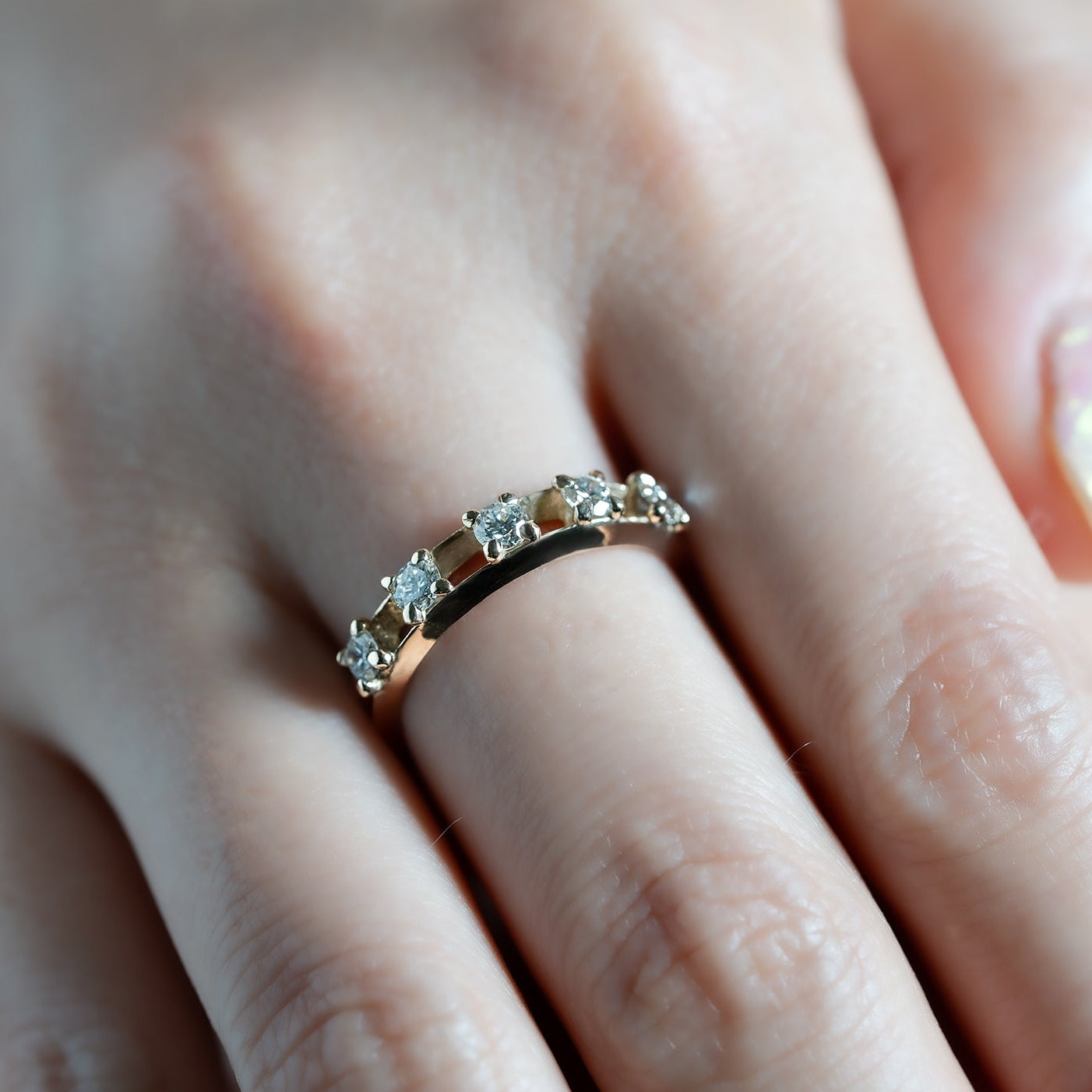 Crack-Half Eternity Ring‐YG/WG【LGD】