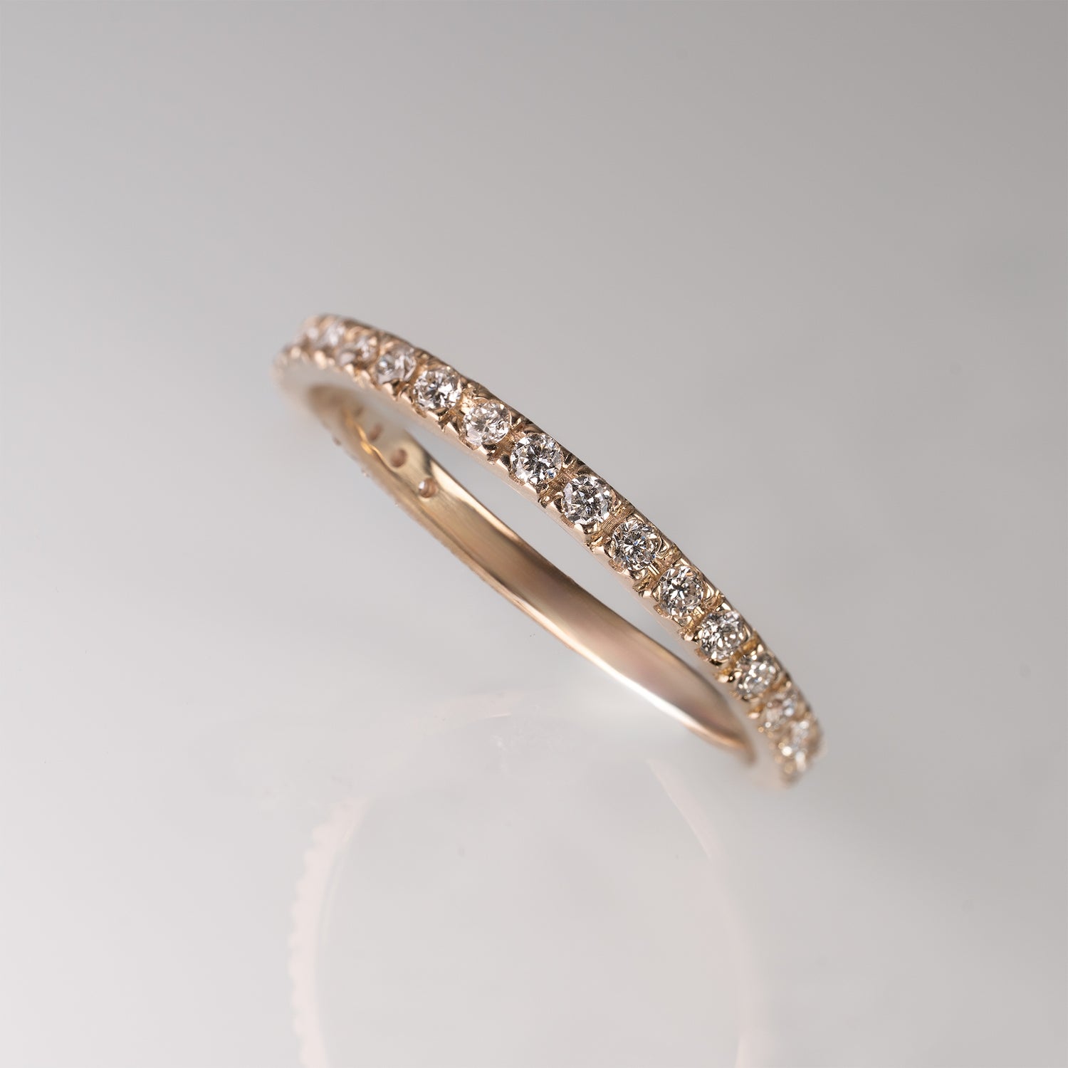 Glide Half Eternity Ring-Grace1.5 - YG/WG 【DIA】