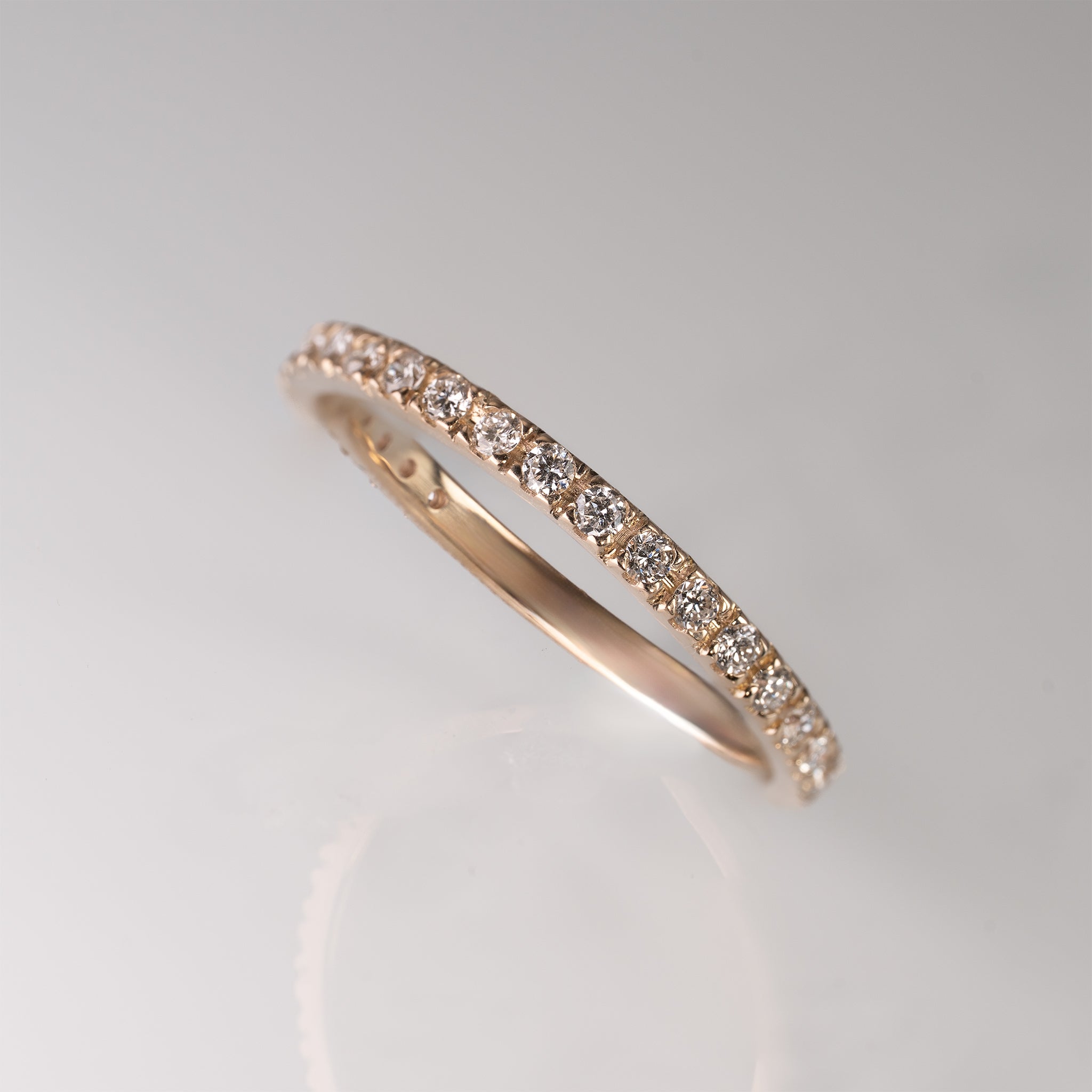 Glide Half Eternity Ring-Grace1.5 - YG/WG 【DIA】