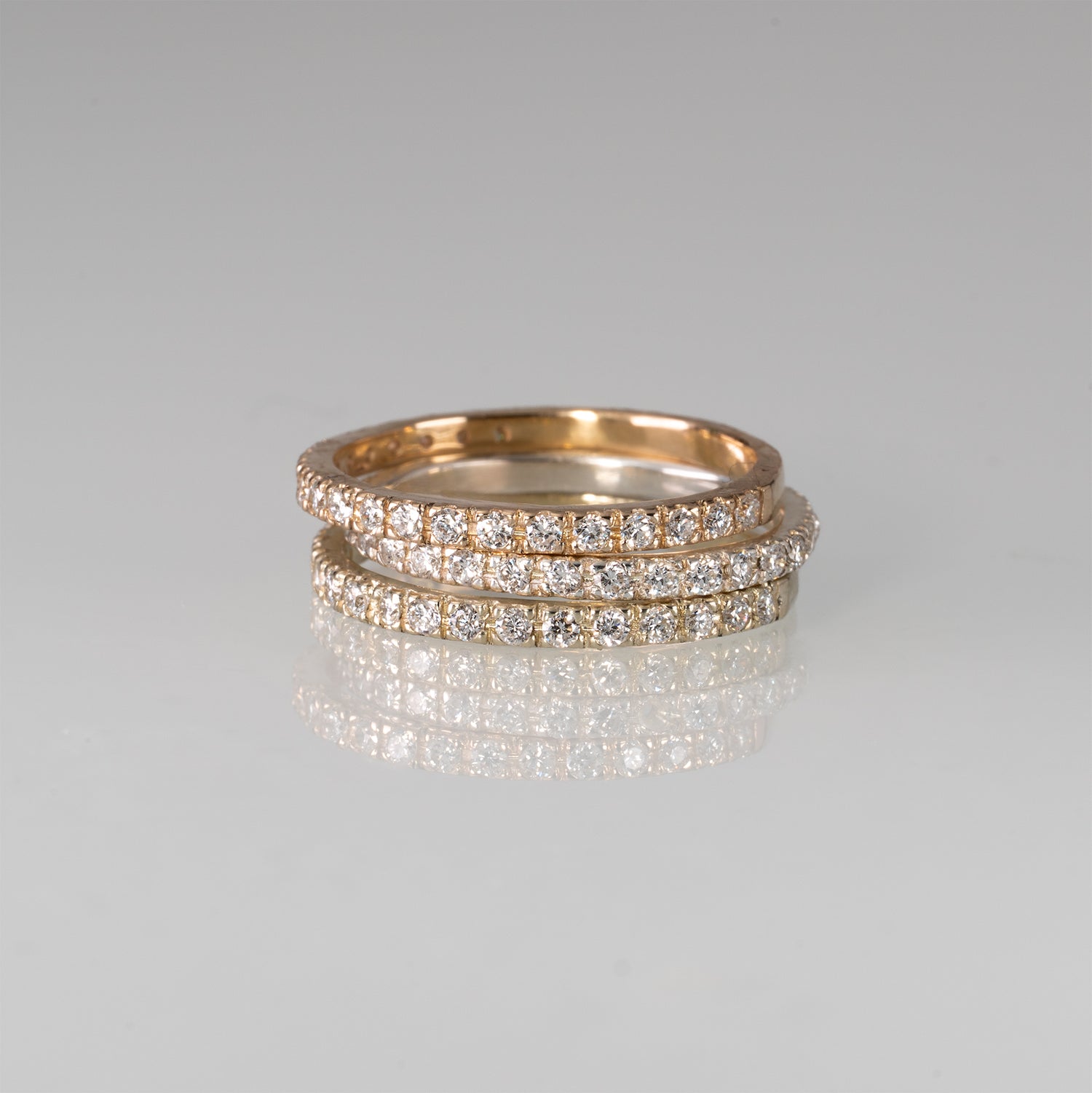 Glide Half Eternity Ring-Grace1.5 - YG/WG 【LGD】