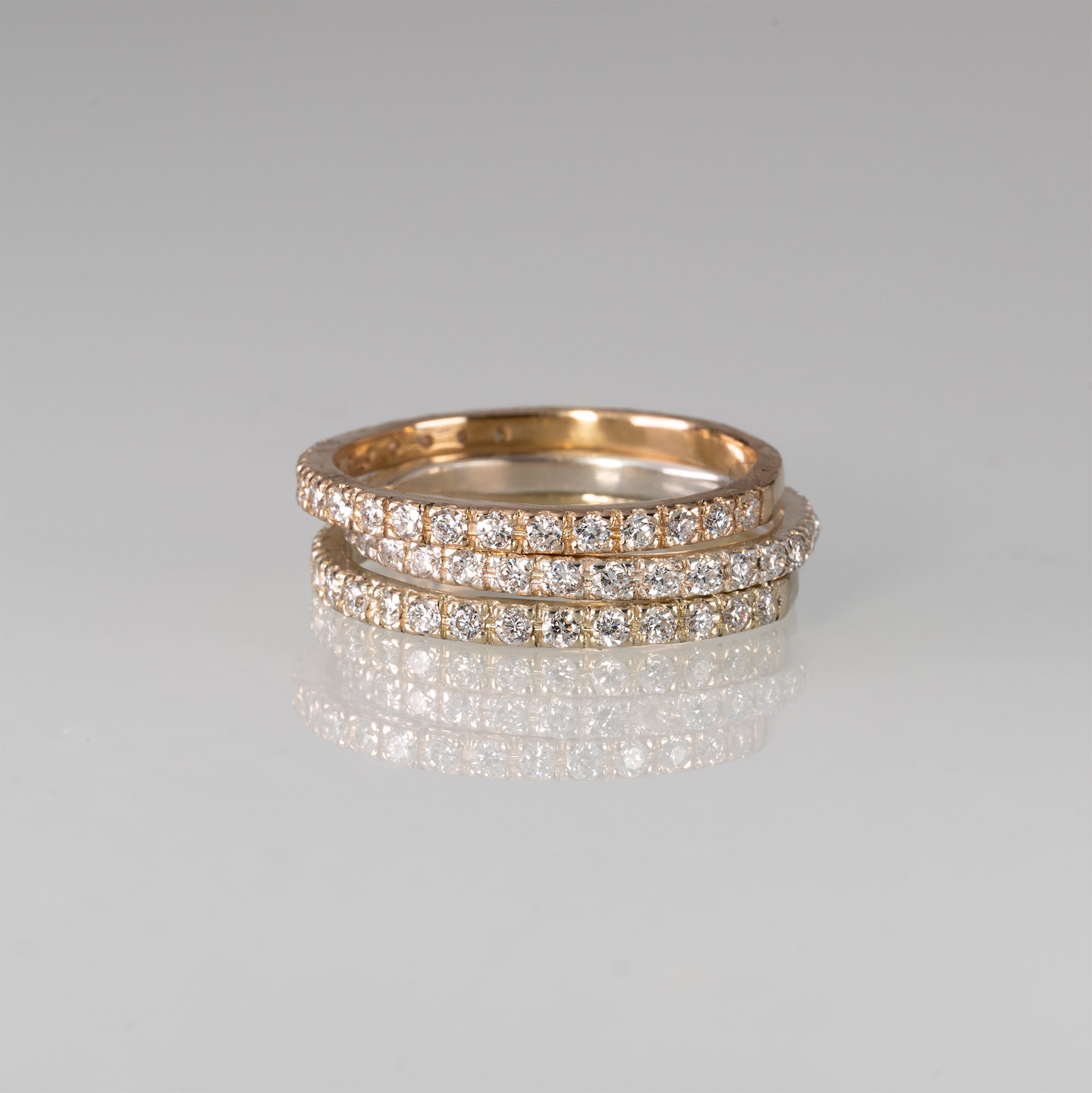 Glide Half Eternity Ring-Grace1.5 - YG/WG 【LGD】