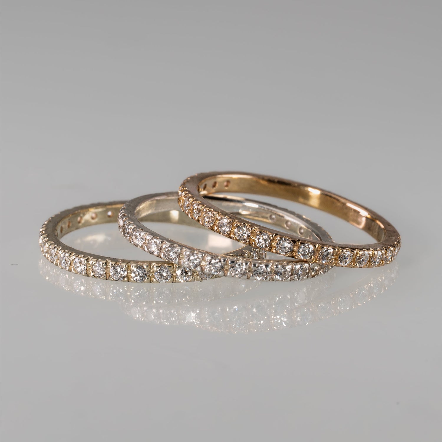 Glide Half Eternity Ring-Grace1.5 - YG/WG 【LGD】
