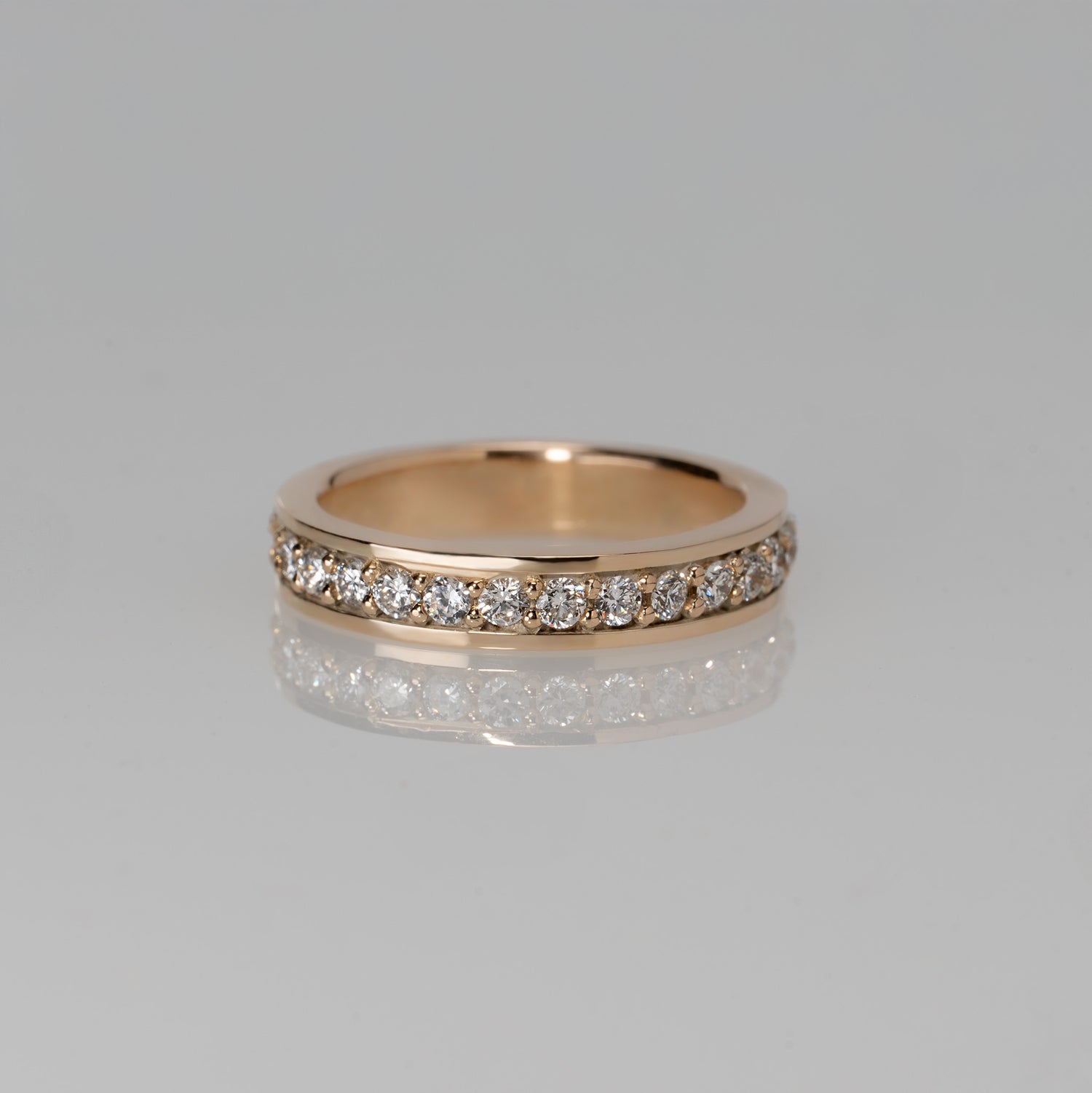 Secure Half Eternity Ring - YG/WG【DIA】