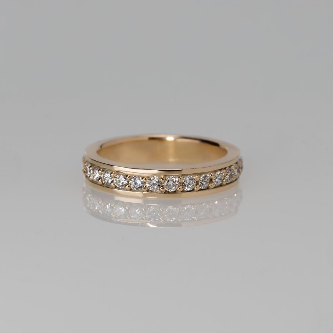 Secure Half Eternity Ring - YG/WG【LGD】