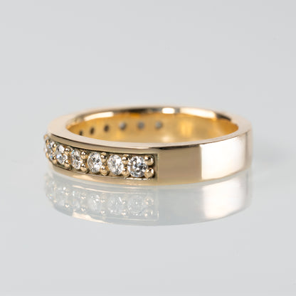 Secure Half Eternity Ring YG/WG【DIA-BK】