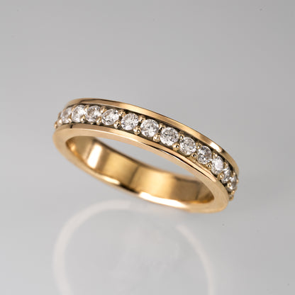 Secure Half Eternity Ring - YG/WG【DIA】