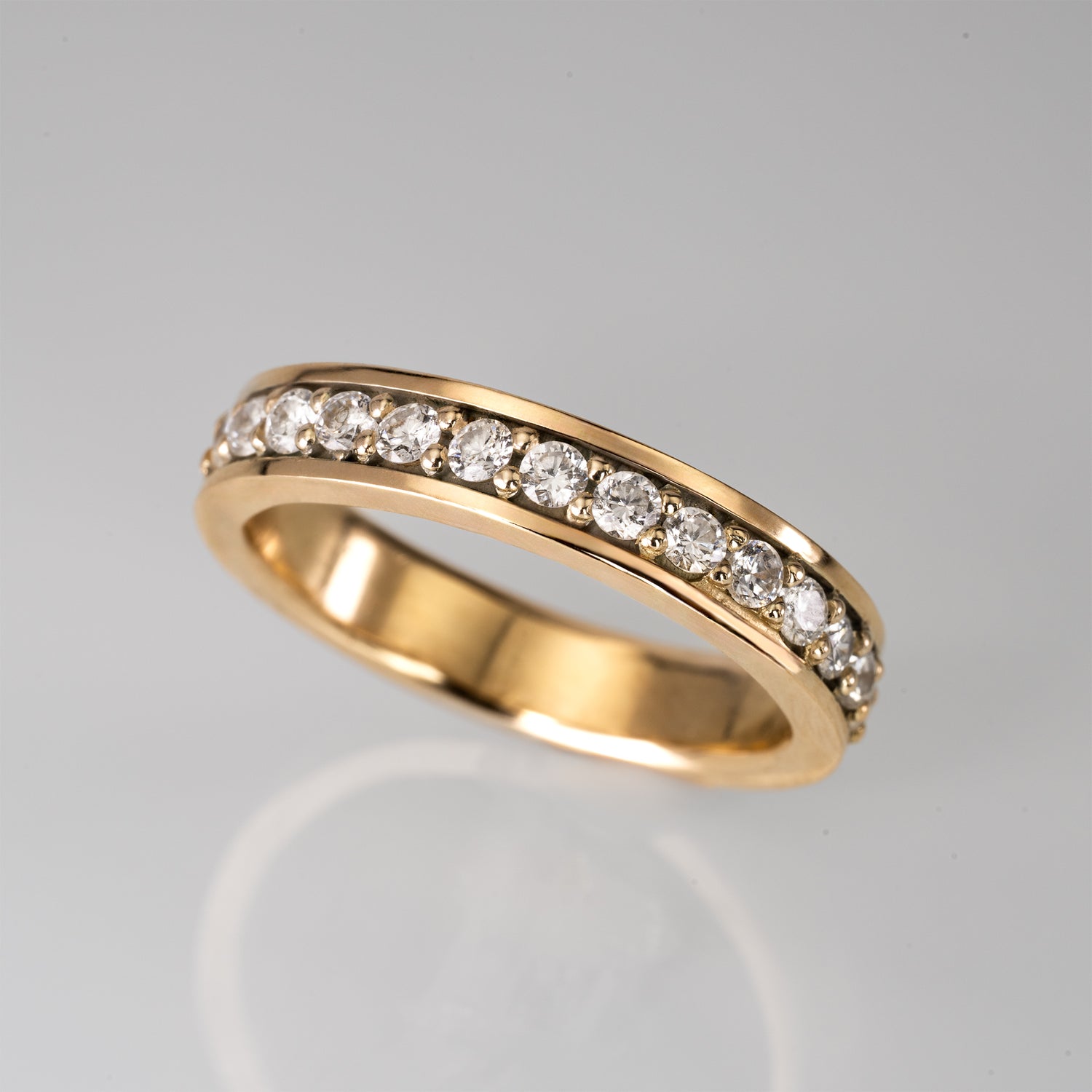 Secure Half Eternity Ring - YG/WG【LGD】