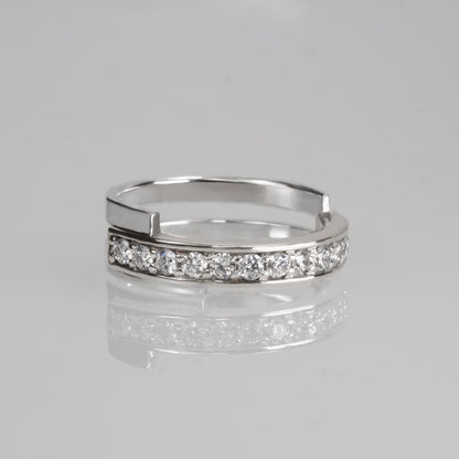 Layer-Half Eternity Ring / WG【DIA】