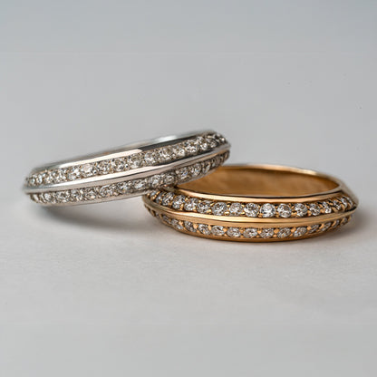 Prism-Twin Ray Ring - YG/WG【DIA】　