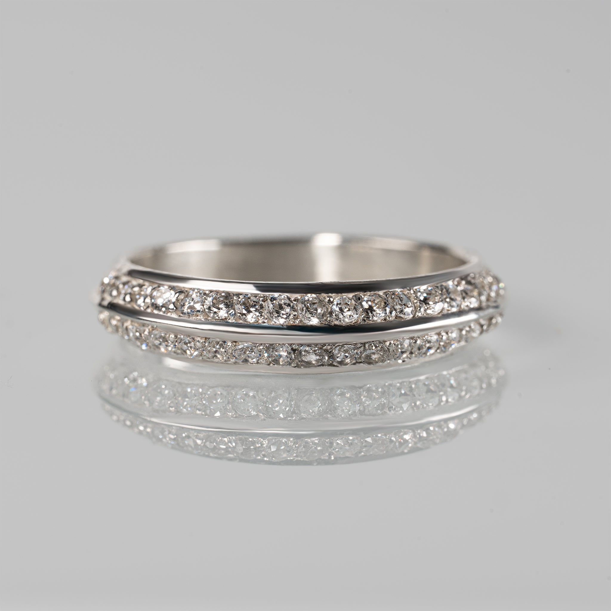 Prism-Twin Ray Ring - YG/WG【DIA】　