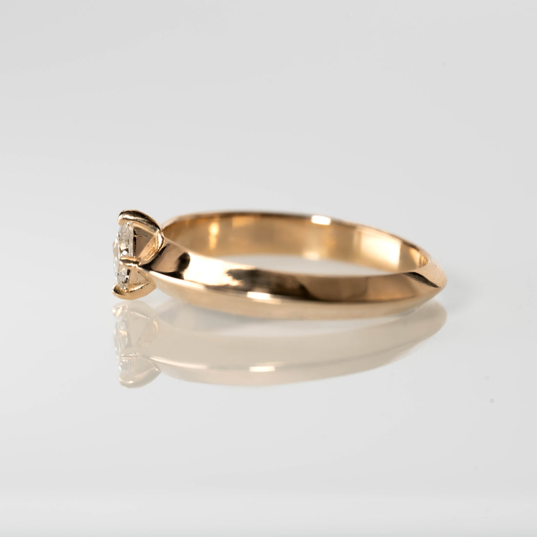 Prism-Solitaire Ring - YG/WG【LGD】