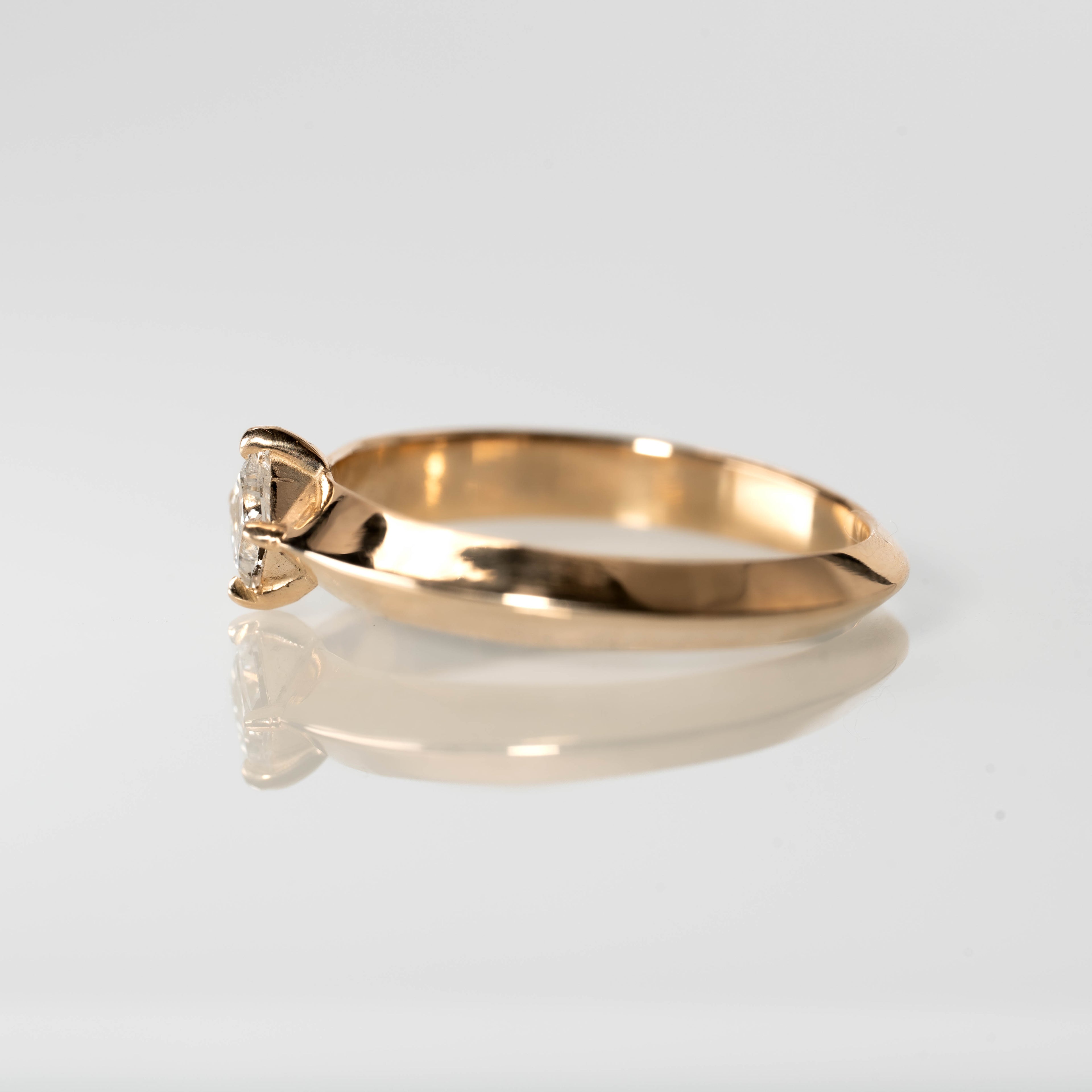 Prism-Solitaire Ring - YG/WG【LGD】