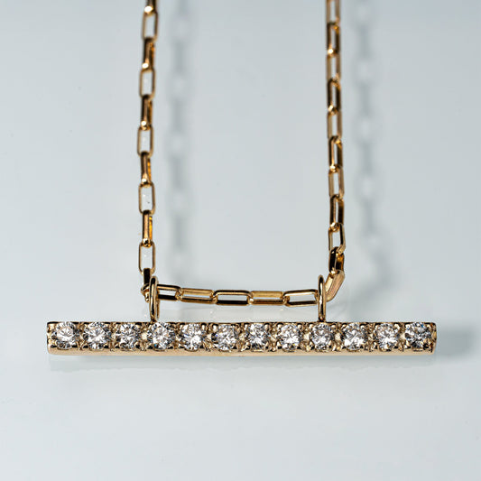 Ray Bar-Horizontal Necklace-Radiant"2 Long YG/WG【LGD】