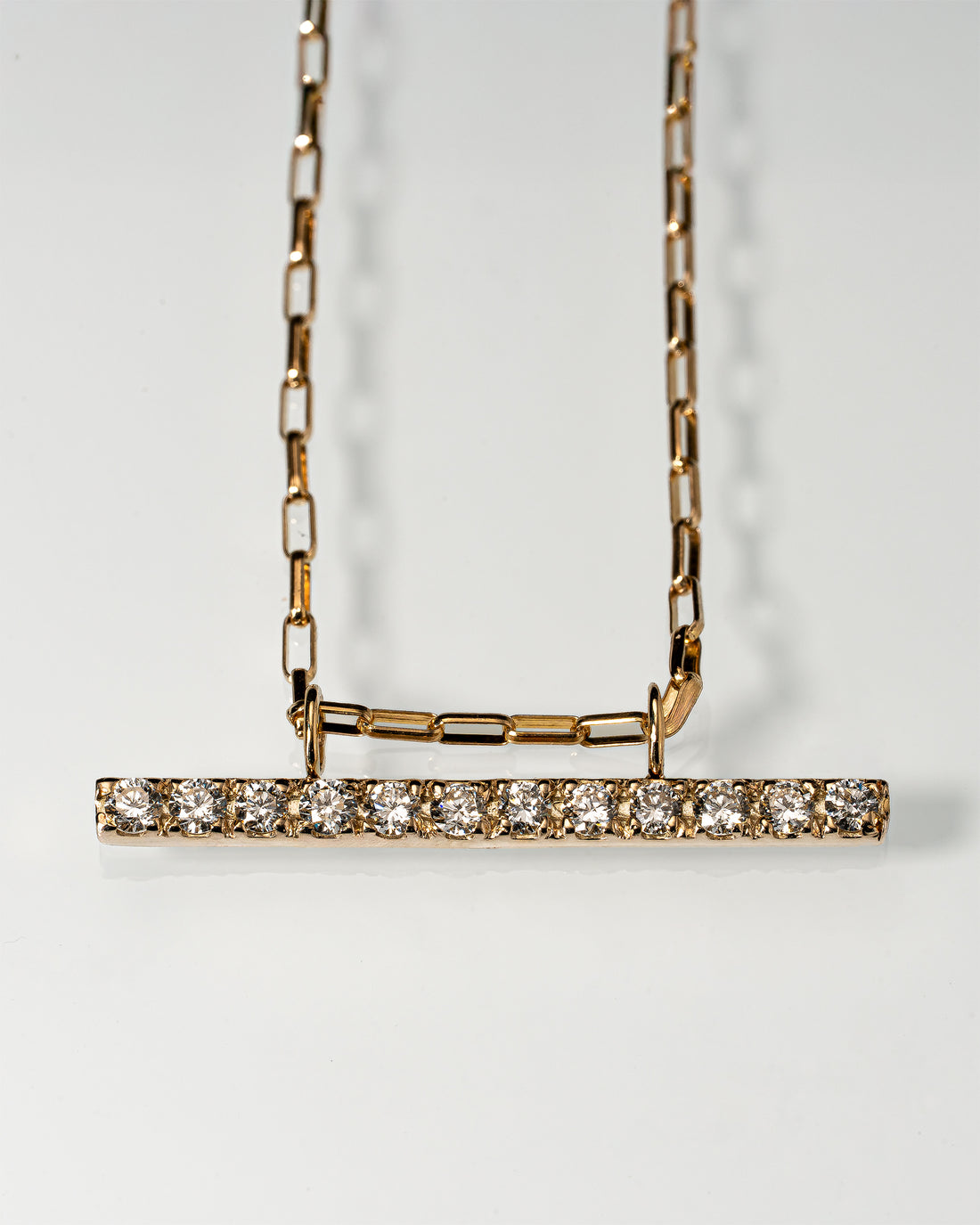 Ray Bar Horizontal Necklace - Radiant"2 Long【DIA】