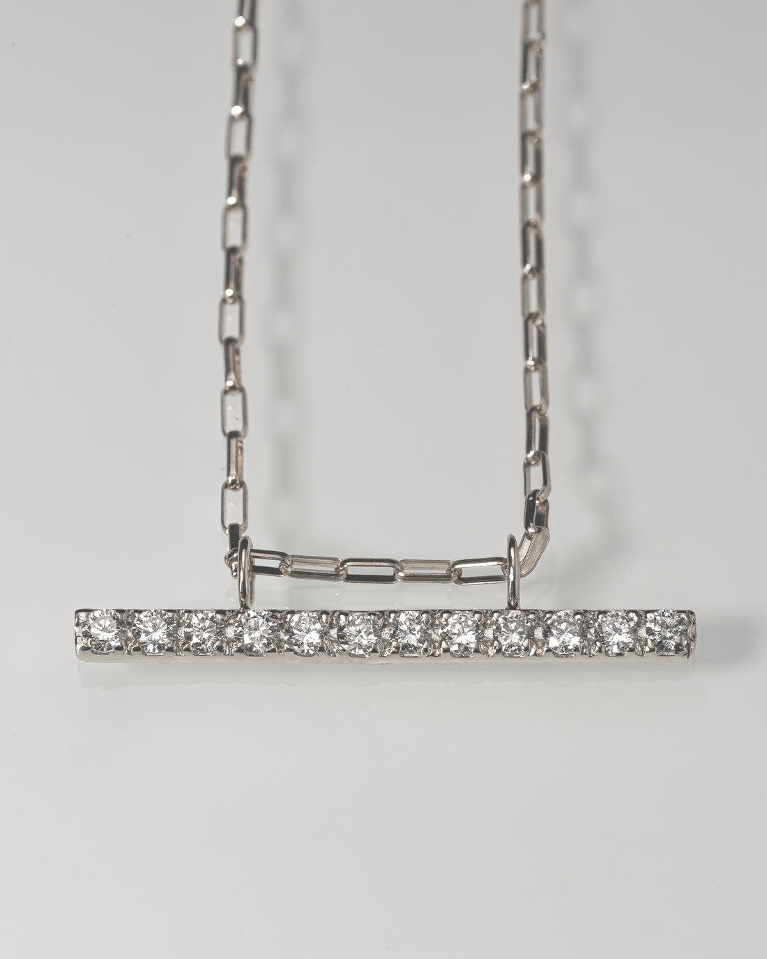Ray Bar Horizontal Necklace - Radiant"2 Long【DIA】