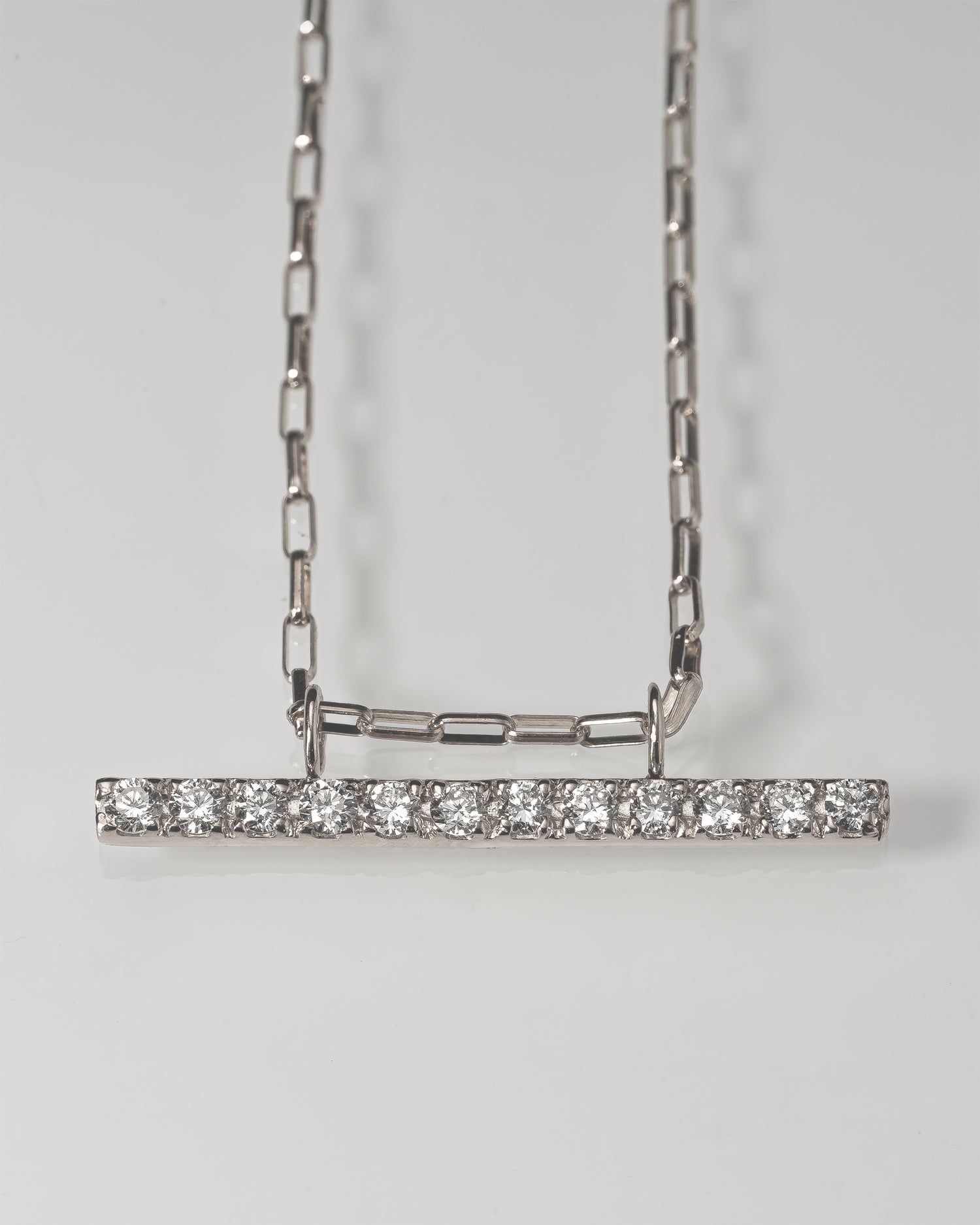 Ray Bar Horizontal Necklace - Radiant"2 Long【DIA】