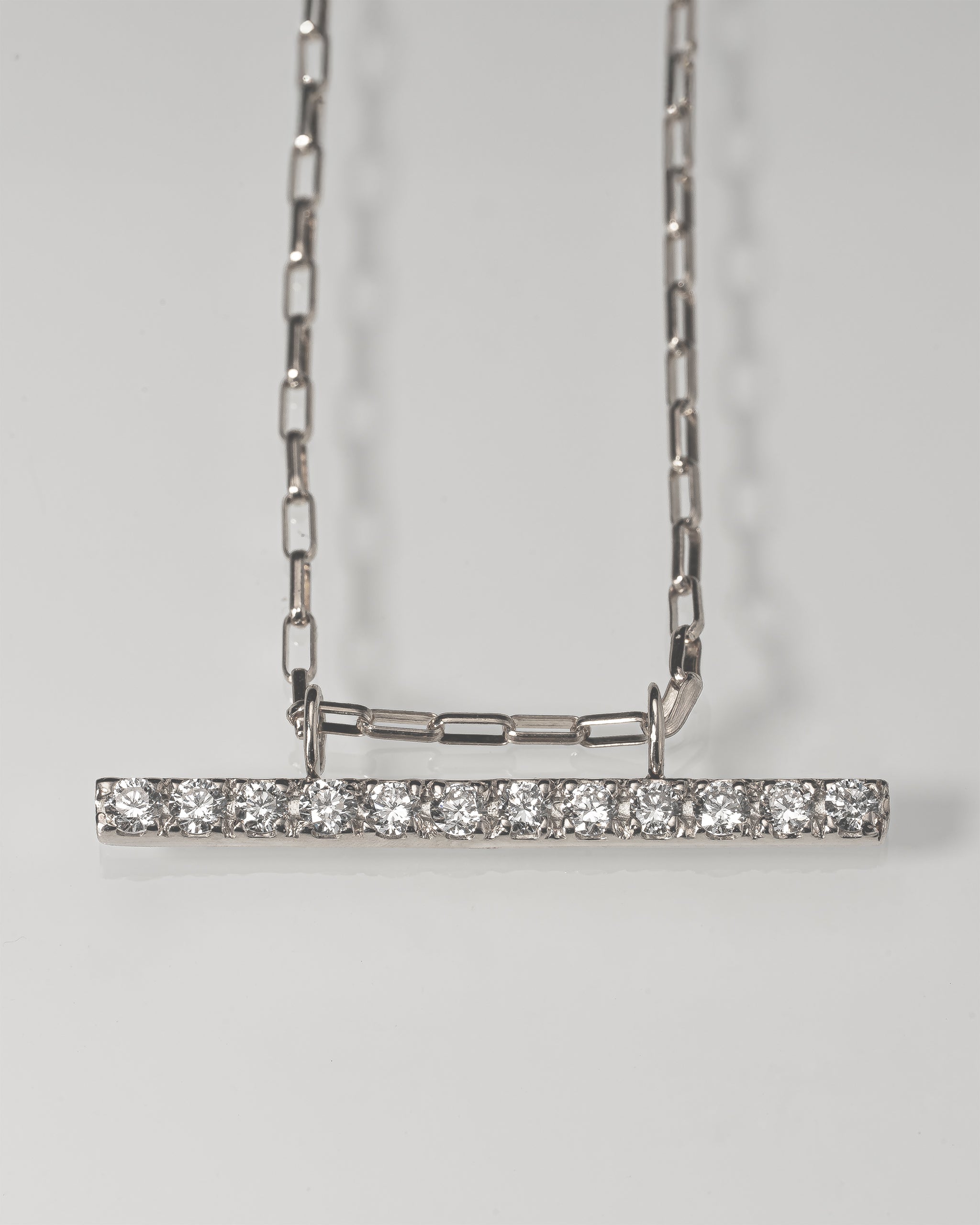 Ray Bar Horizontal Necklace - Radiant"2 Long【DIA】