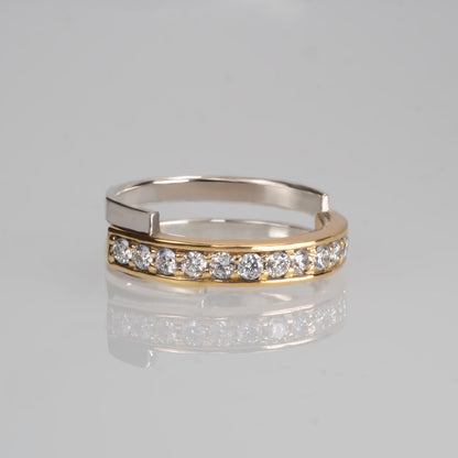 Random-Harf Eternit  Ring Combi-YG×WG【LGD】