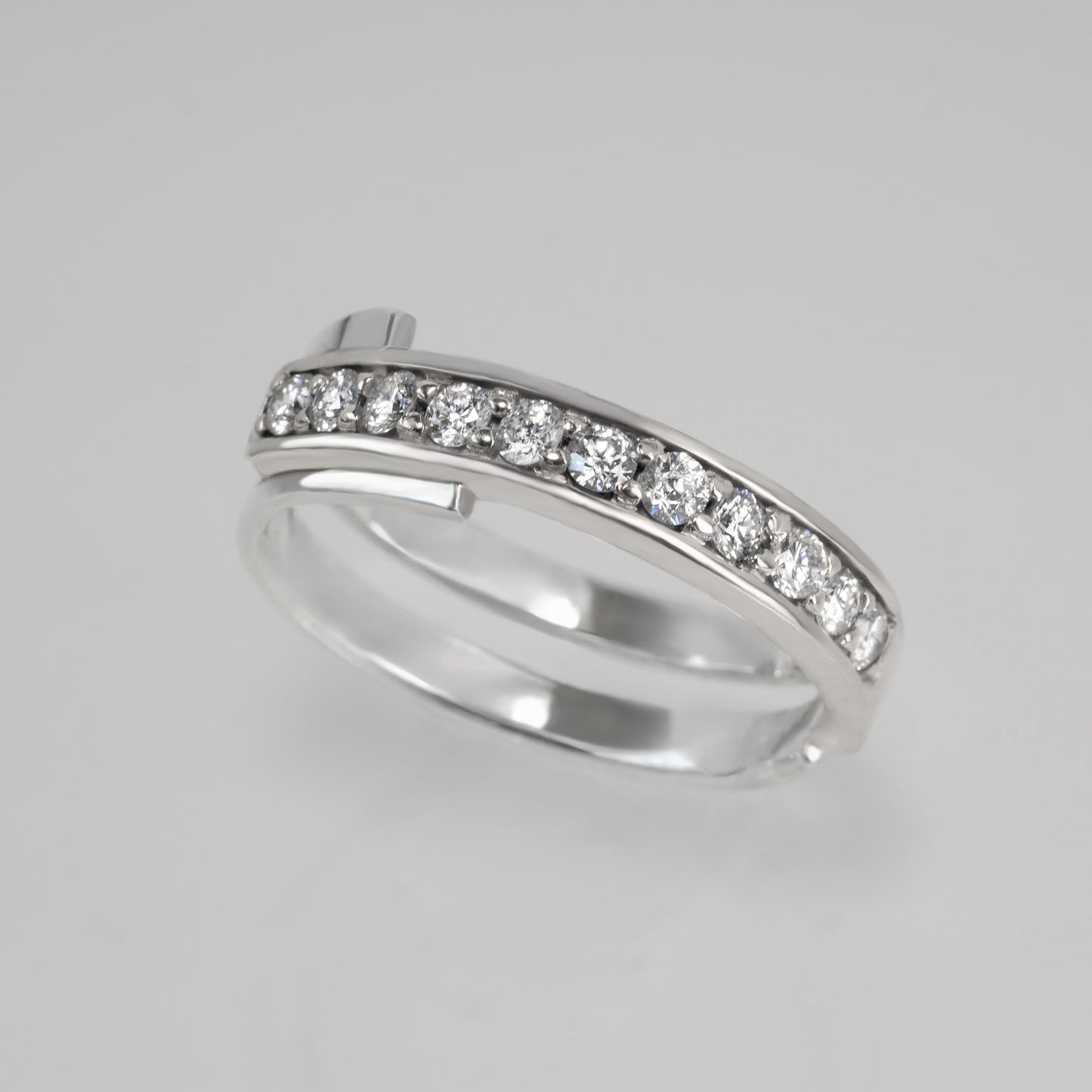 Layer-Half Eternity Ring / WG【DIA】