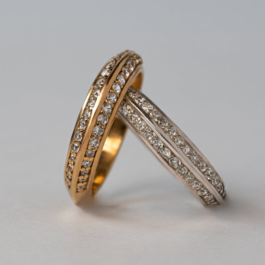 Prism-Twin Ray Ring-YG/WG【DIA】　