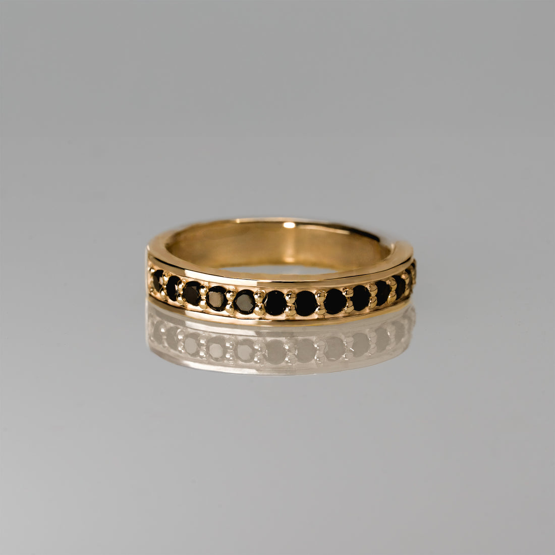 Secure Half Eternity Ring YG【DIA-BK】