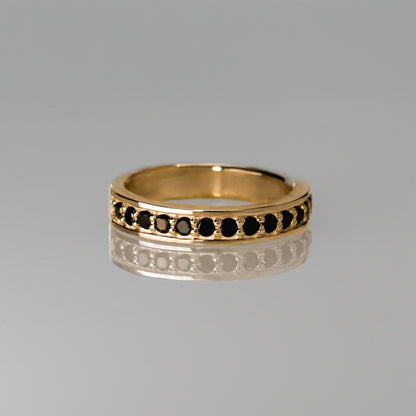 Secure Half Eternity Ring YG/WG【DIA-BK】