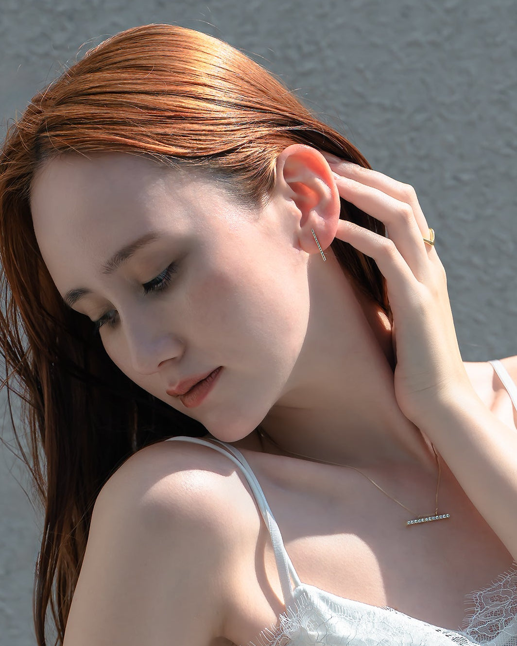 Ray Bar-Pierce-Petite"1 Midi - YG/WG 【DIA】